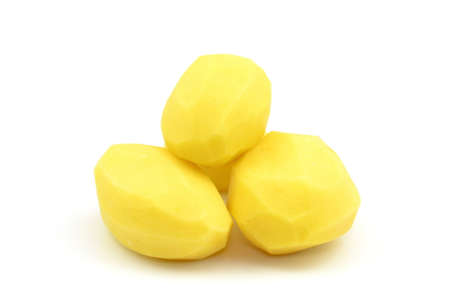 peeled potatoesの写真素材