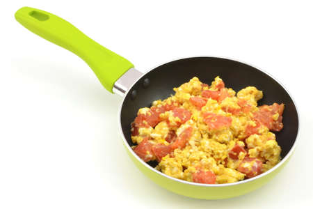 scrambled eggs with tomatoの写真素材