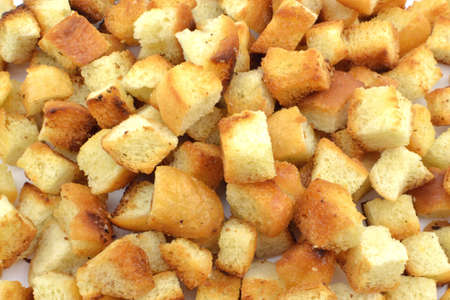 croutons on white background