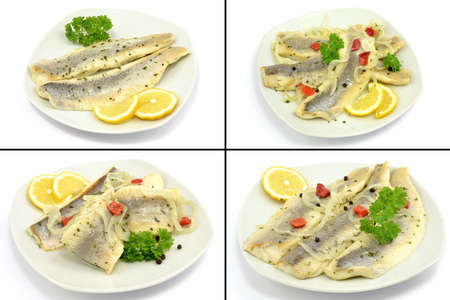 herring pickled in oilの写真素材