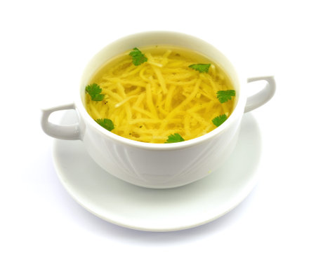 chicken noodle soupの写真素材