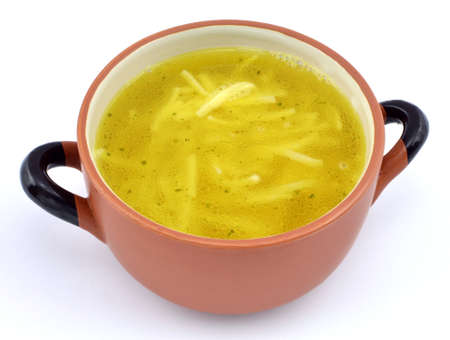 chicken noodle soupの写真素材