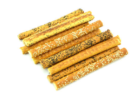 sticks with poppy seeds, salt and sesame