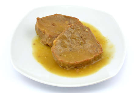 stewed beef on a plateの写真素材