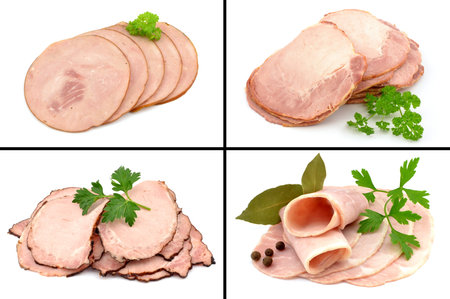 sliced meatsの写真素材
