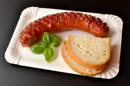 fried sausageの写真素材