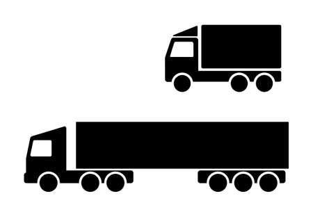 truck icon on white backgroundのイラスト素材