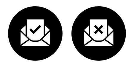 envelope with a document on a white backgroundのイラスト素材