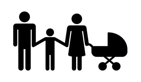 family icon on white backgroundのイラスト素材