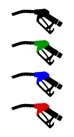 fuel gun icon on white backgroundのイラスト素材