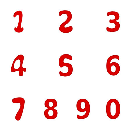 numbers on a white backgroundのイラスト素材