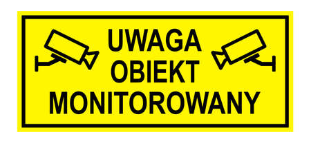 monitored object signのイラスト素材