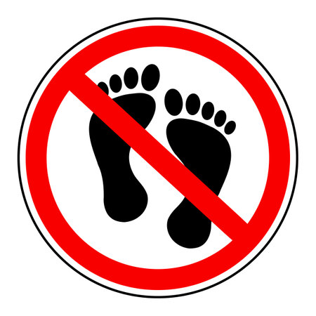 no walking and no entryのイラスト素材