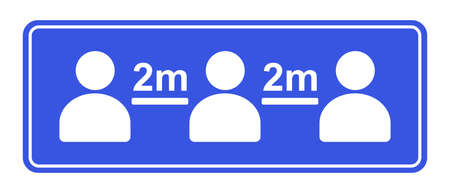 maintaining a social distance of 2 meters