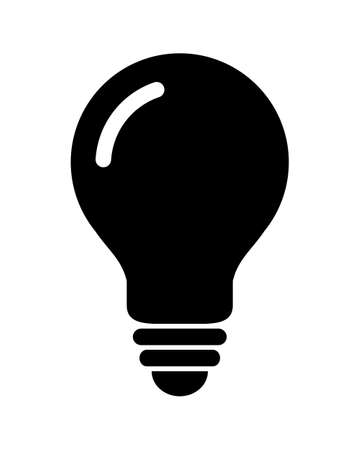 light bulb icon on white backgroundのイラスト素材