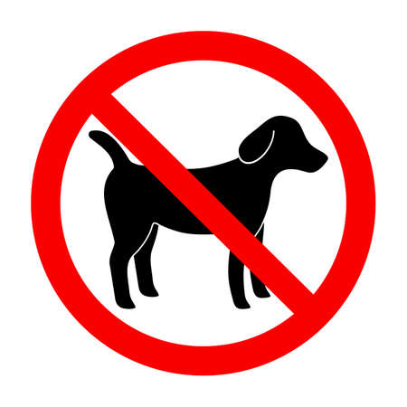 prohibition sign for dogs, vectorのイラスト素材