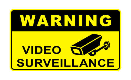 video surveillance signのイラスト素材
