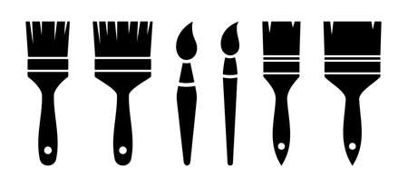 brush icon on white backgroundのイラスト素材