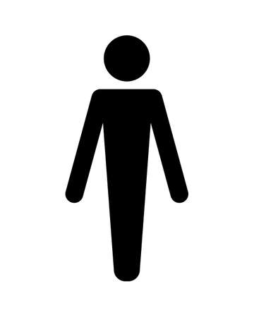 man icon on white backgroundのイラスト素材