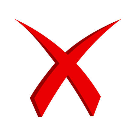 cross icon on white backgroundのイラスト素材