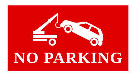 no parking - sign on a white backgroundのイラスト素材