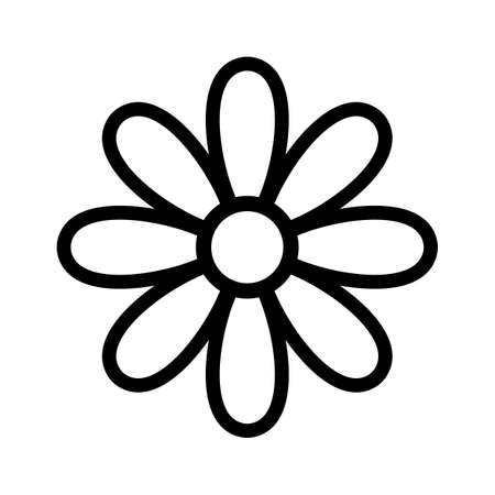 flower icon on white backgroundのイラスト素材