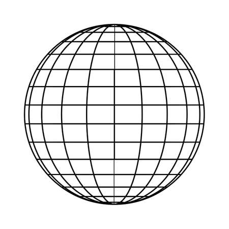sphere skeleton on a white backgroundのイラスト素材