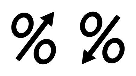 percent down and up iconのイラスト素材