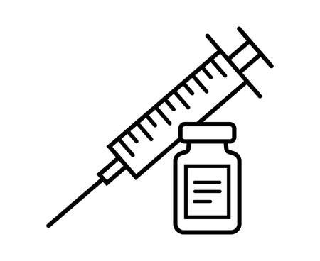 syringe and insulin iconのイラスト素材