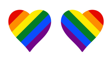 heart in the colors of the rainbowのイラスト素材