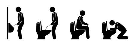 toilet icon setのイラスト素材