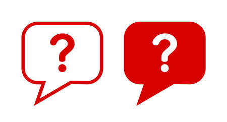 chat icon with question markのイラスト素材