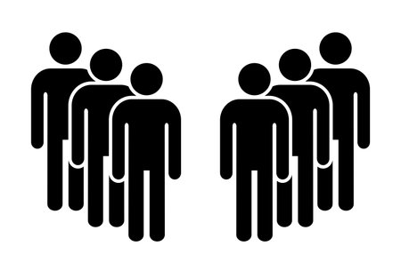 People icon on white background. People icon vector. People icon vectorのイラスト素材