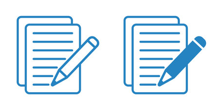 notebook icon with pen, vector fileのイラスト素材