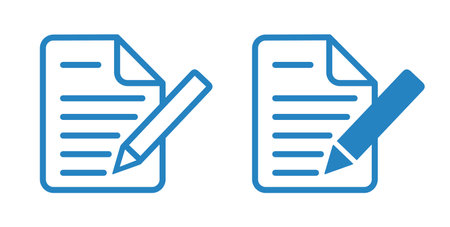 notebook icon with pen, vector fileのイラスト素材