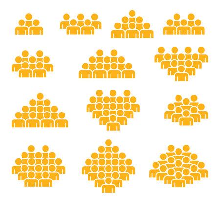 People icon set. Crowd symbol.のイラスト素材
