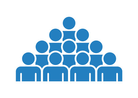 People Icon. Flat style blue on white background. Vector illustration.のイラスト素材