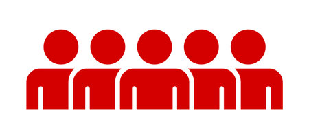 People icon. Group of people. Vector illustration, flat design.のイラスト素材
