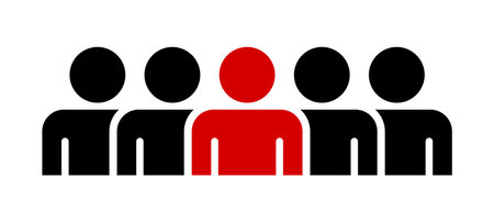 People icon. Group of people on white background. Vector illustration.のイラスト素材