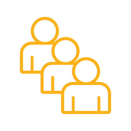 teamwork group avatars icon vector illustration design yellow and orangeのイラスト素材