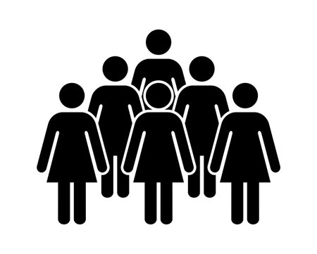 Symbol, icon of women. Vector file.のイラスト素材