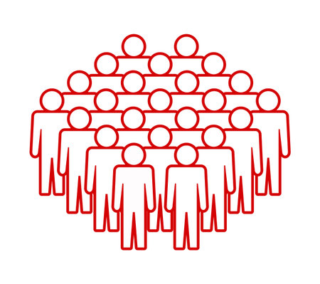 group of people figures icon vector illustration design red and white colorのイラスト素材