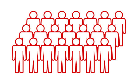 People concept represented by group of people icon. Isolated and flat illustrationのイラスト素材