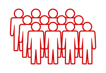 People concept represented by group of people icon. Isolated and flat illustrationのイラスト素材