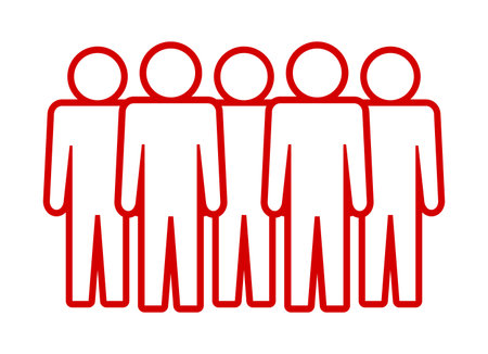Teamwork concept represented by group of people icon. Isolated and flat illustrationのイラスト素材