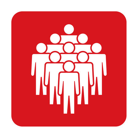 People icon on white background, vector illustration. Flat design style.のイラスト素材