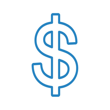 Dollar sign icon vector isolated on white background, Dollar sign transparent signのイラスト素材