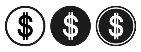 Dollar icon vector set. Dollar illustration sign collection. Dollar symbol.のイラスト素材