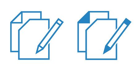 notebook icon with pen, vector fileのイラスト素材