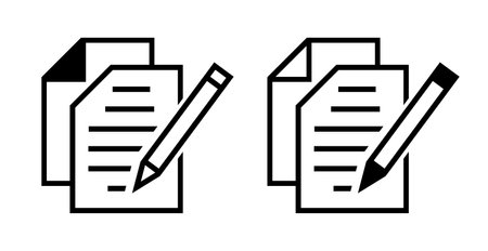 notebook icon with pen, vector fileのイラスト素材